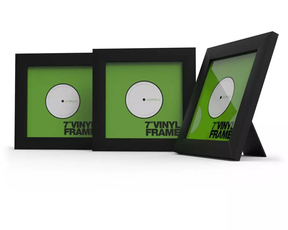Glorious Vinyl Frame Set 7-Zoll, Schwarz, 3er-Pack