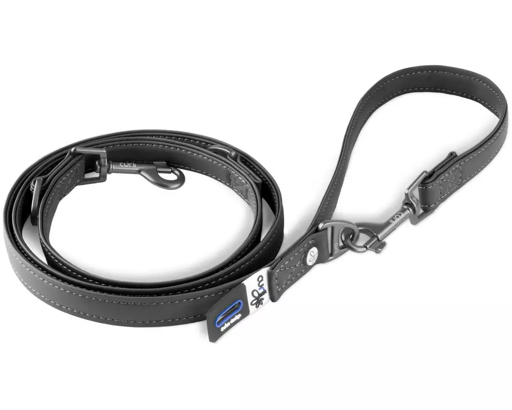 curli Hundeleine aus Apfelleder, M, 1.6 m, Schwarz