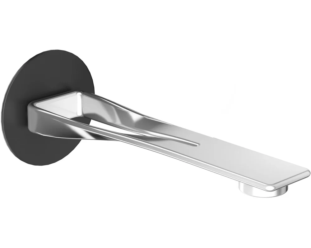 WEBERT Lavaboarmatur ONE-B Gussauslauf, Schwarz matt