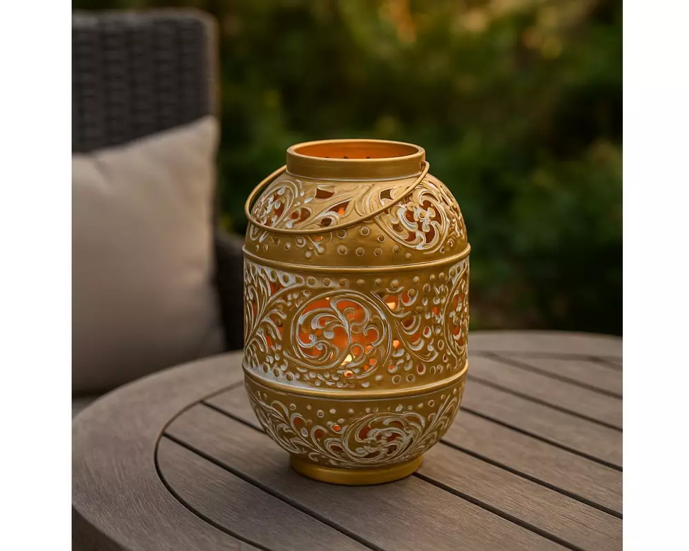 Home Fashion Laterne Laterne 16 cm, Gold/Keine Angabe