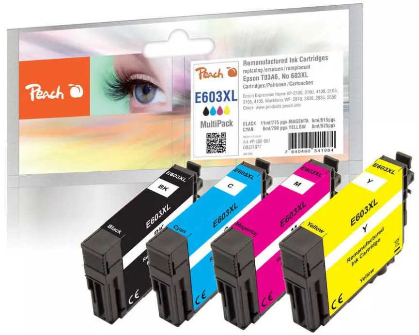 Peach Tinte Epson 603XL (T03A6) 1x BK, C, M, Y
