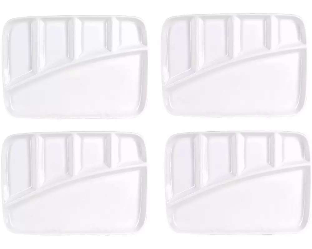 Nouvel Fondue-Teller Weiss, 4 Stück