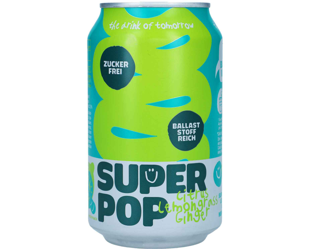 SUPER POP Citrus-Lemongrass-Ginger UB96901 33cl, 24 Stk.