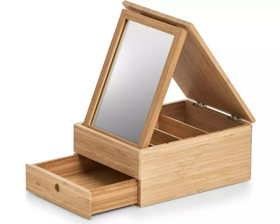 Zeller Present Schmuckhalter mit Spiegel Nature