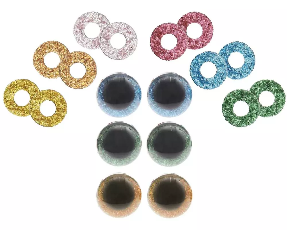 Rico Design Sicherheitsaugen mit 6 Farben zur Auswahl 12 mm 6 Stk.