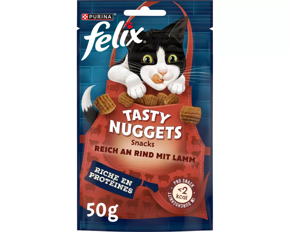 Felix Katzen-Snack Tasty Nuggets Rind mit Lamm 50 g