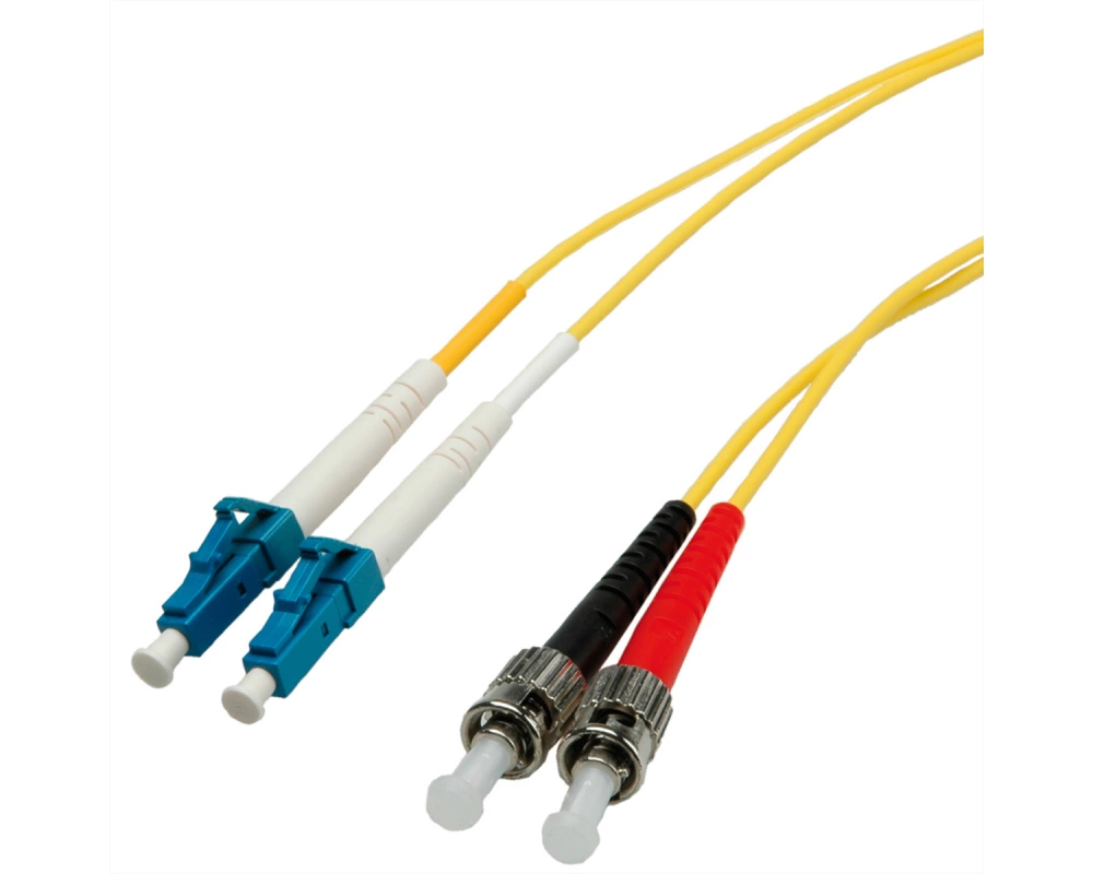 Quality LWL-Kabel Single Mode E9/125µm OS2, LC/ST, gelb, 2 m