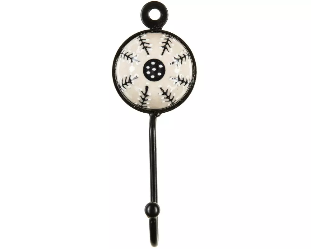 Tranquillo Wandhaken handbemalt Beige/Schwarz