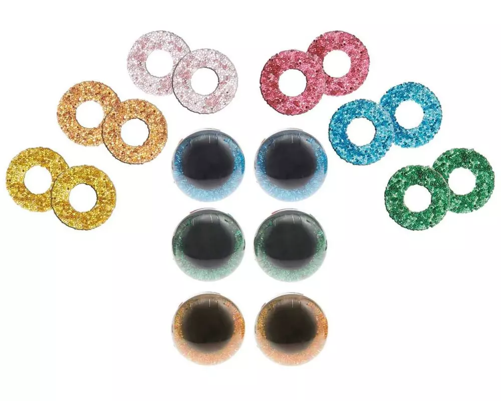 Rico Design Sicherheitsaugen mit 6 Farben zur Auswahl 9 mm 6 Stk.