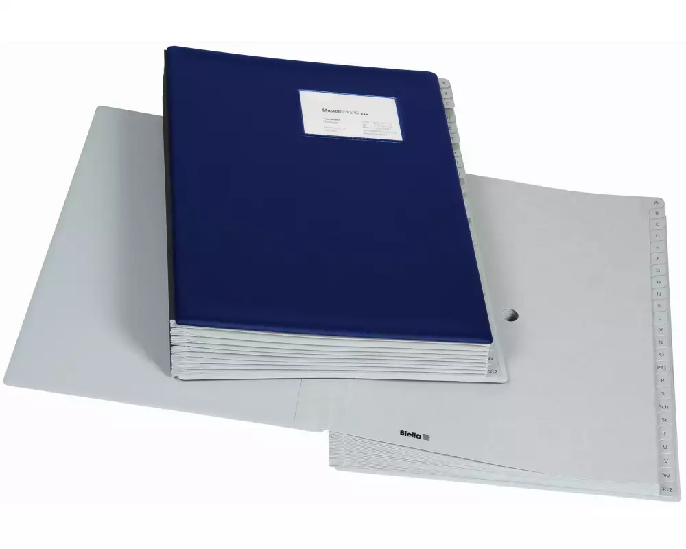 Biella Pultmappe A4 Pronto A-Z Dunkelblau