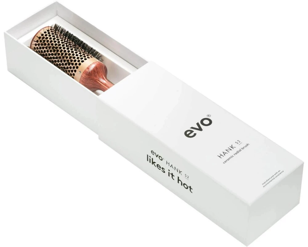 evo Hank Keramik-Rundbürste Holz 52 mm