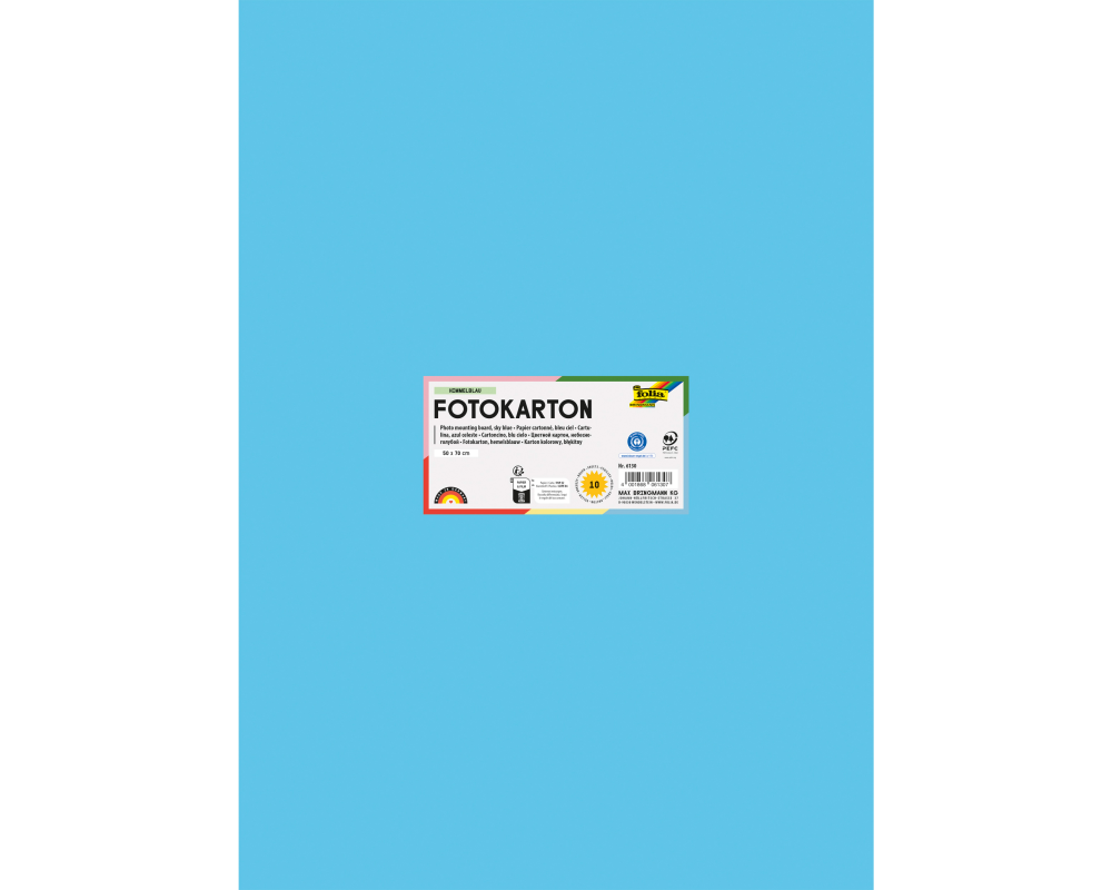 FOLIA Fotokarton 50x70cm 6130 300g, himmelblau