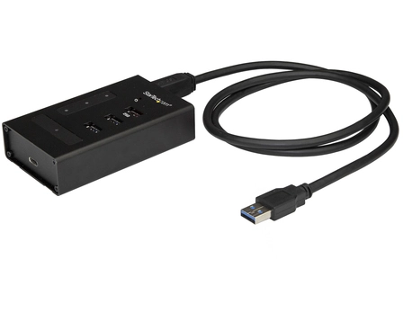 StarTech.com HB30A3A1CST Schnittstellenhub USB 3.2 Gen 1 (3.1 Gen 1) Type-B 5000 Mbit/s Schwarz