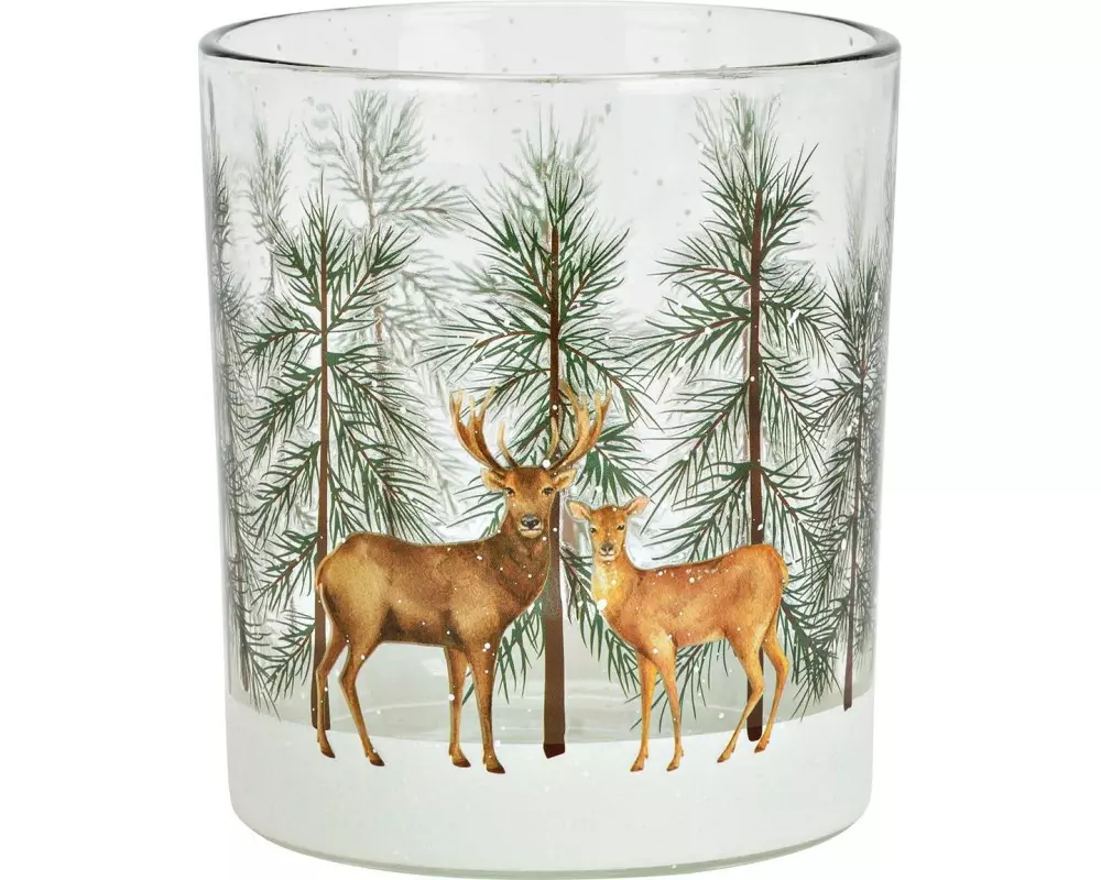 G. Wurm Windlicht Winterwald Hische 10 cm
