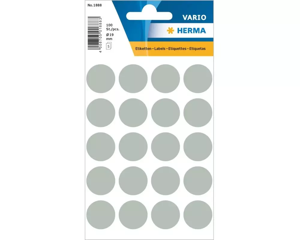 Herma Stickers Klebepunkte Vario Ø 19 mm, Grau