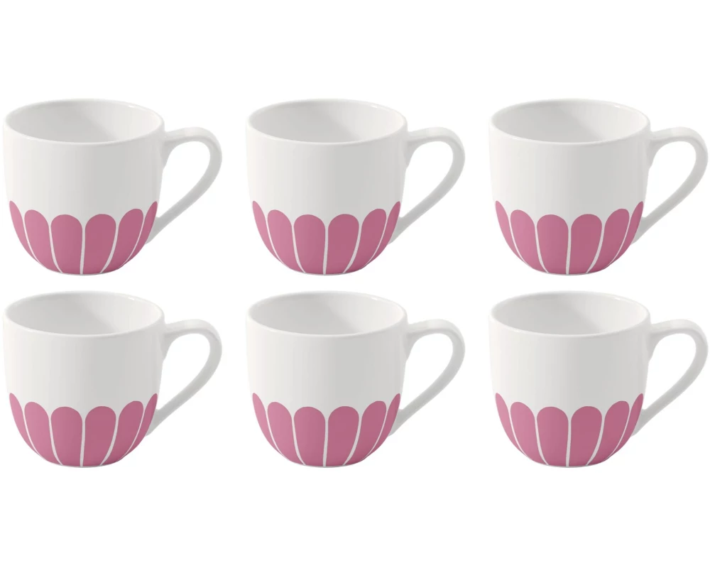 Villeroy & Boch Espressotasse Fleur 70 ml, 6 Stück, Rosa