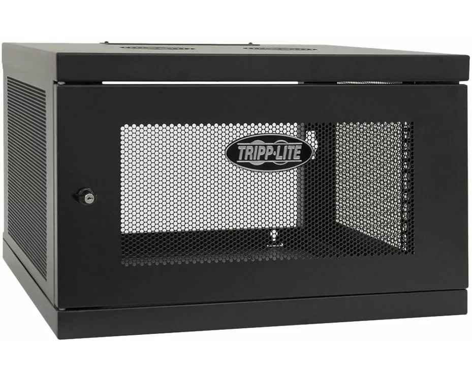 EATON TRIPPLITE SmartRack 6U, Low-Profile, Switch-Depth, Knock-Down, Wall-Mount, Mini Rack Enclosure