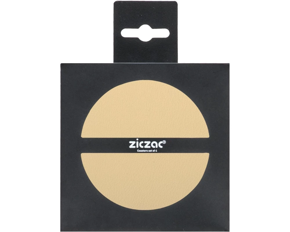 Tiseco Glasuntersetzer Togo 4 Stück, 10 cm, Sand