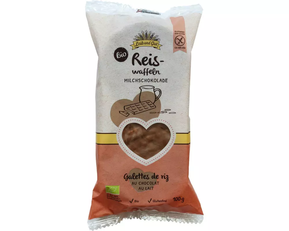 Leib und Gut Reiswaffeln mit Schokolade Bio 100 g