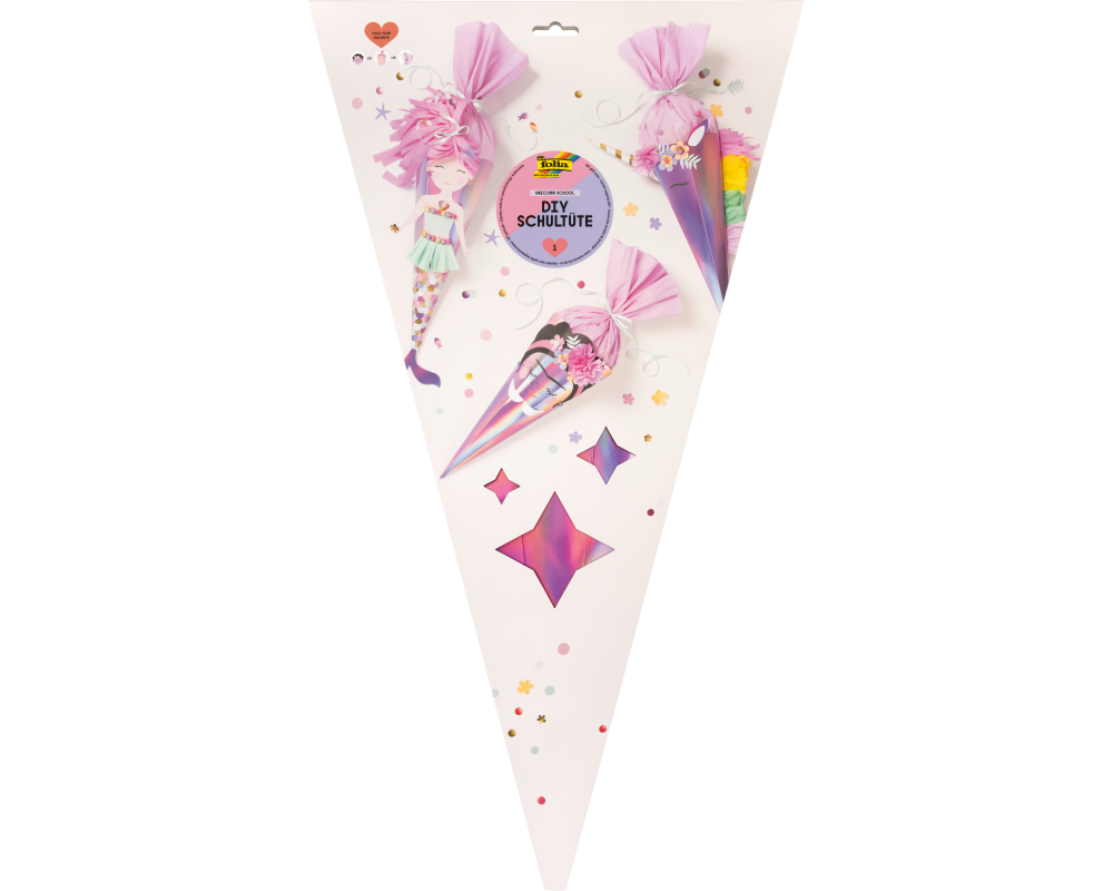 FOLIA Schultüten-Bastelset UNICORN 92702 73.5x40.8x2.5cm
