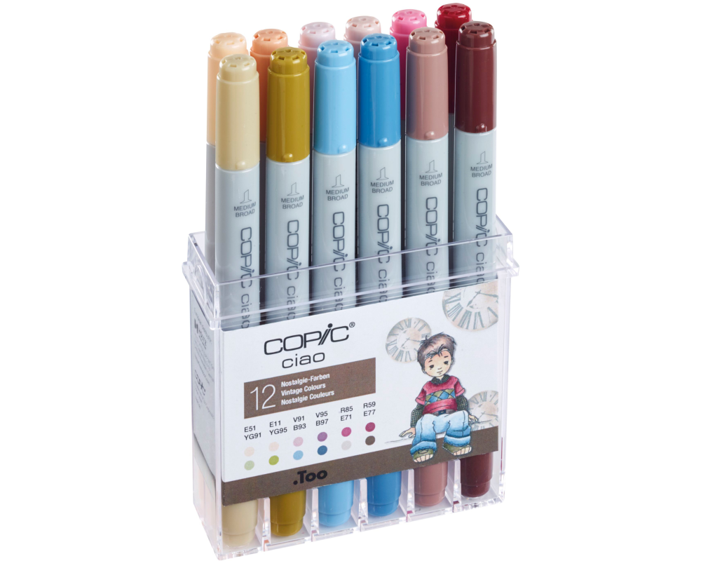COPIC Marker Ciao 22075703 12er Set Nostalgie Farben