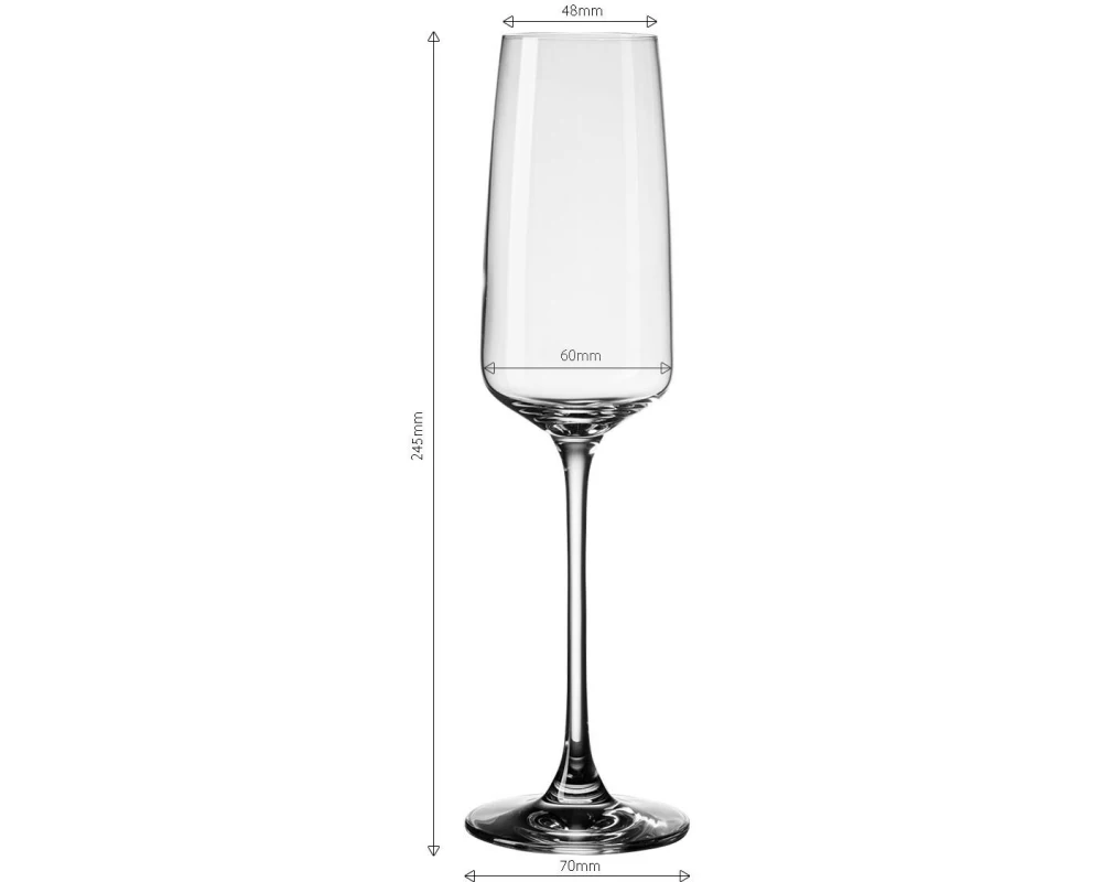 Lunasol Champagnerglas 21 Century Set 4-tlg 250 ml Transparent