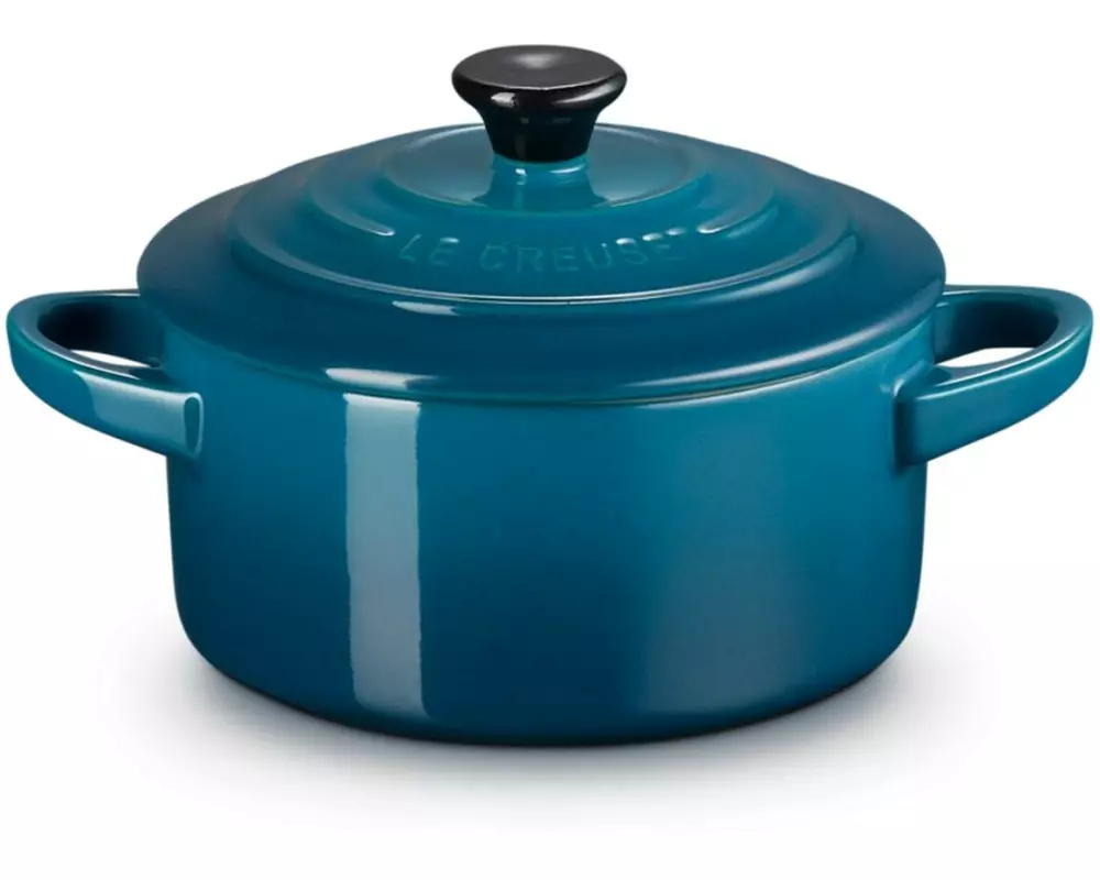 Le Creuset Auflaufform Mini Cocette Rund, Deep teal
