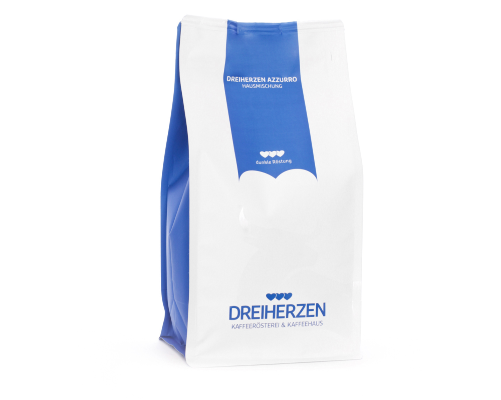 DREIHERZEN Bohnenkaffee 1kg 10062 Azzurro