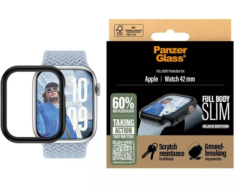 Panzerglass Full Body Protection Slim Apple Watch Series 10 42mm Schwarz