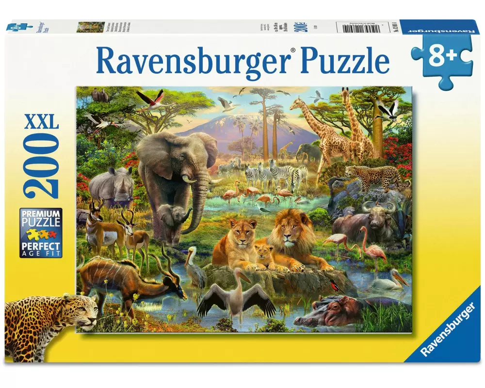 Ravensburger Puzzle Tiere in der Savanne, 200 XXL Teile 49 x 36 cm