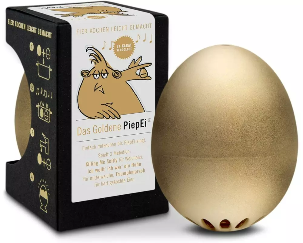 PiepEi Küchentimer Singende Eieruhr Das Goldene, Gold