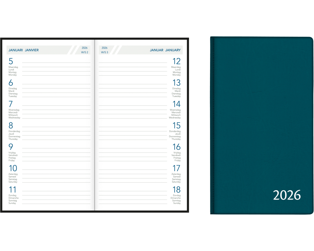 AURORA Agenda Fashion Timeplan 2026 2312M 1W/1S ass. ML 9x16.5cm