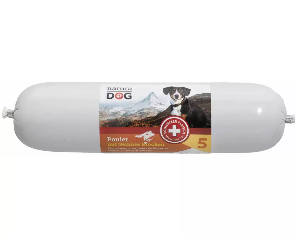 naturaDog Nassfutter Poulet mit Gemüse Brocken, 850 g