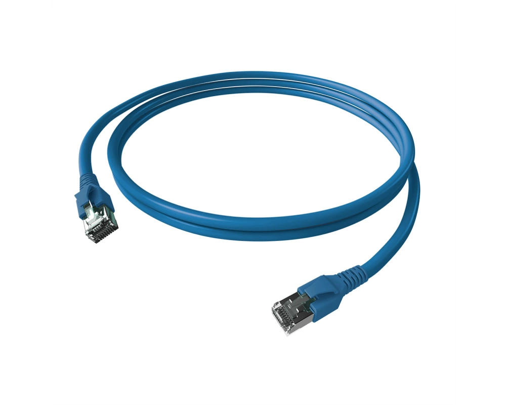 EasyLan FlexBoot Patchkabel Cat.6A, S/FTP, blau, 1,5 m