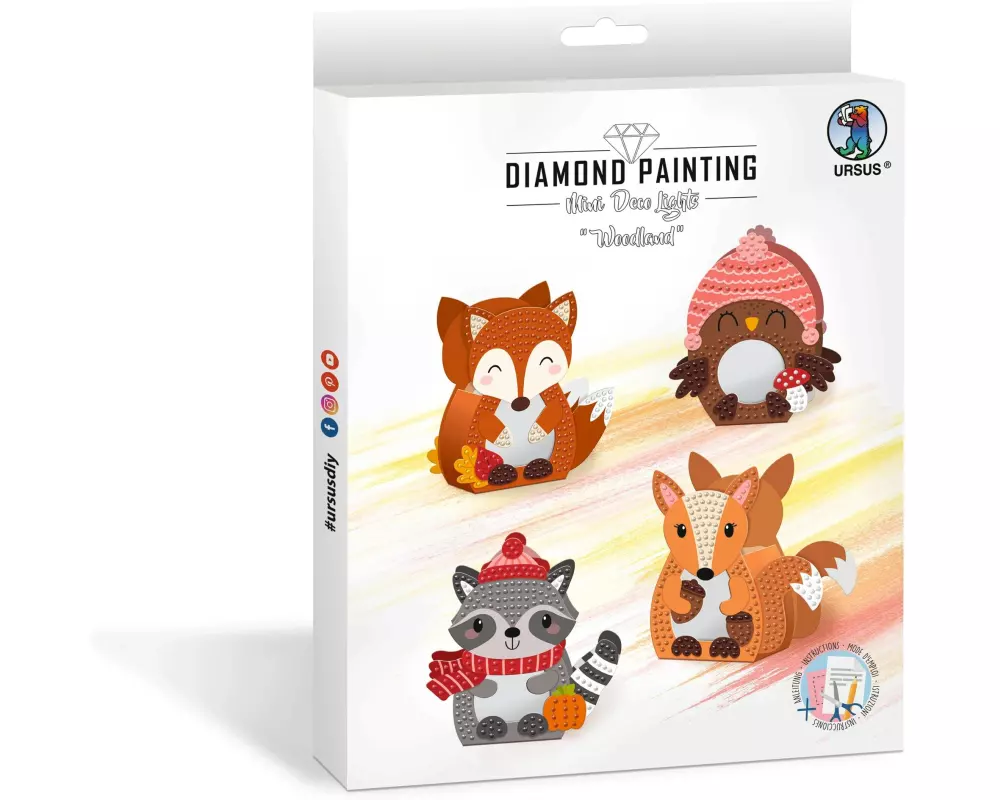 URSUS Bastelset Diamond Painting Woodland