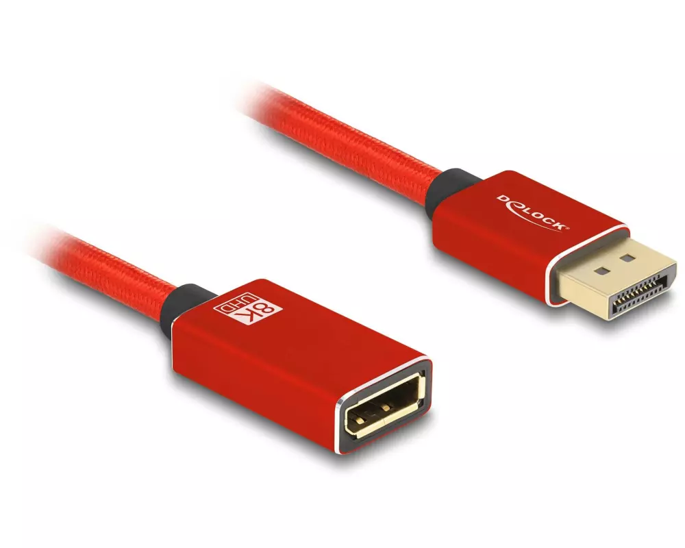 Delock Verlängerungskabel 8K 60 Hz DisplayPort - DisplayPort, 1 m