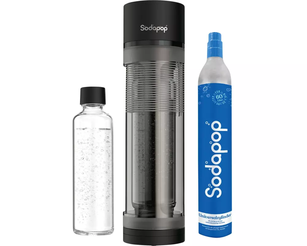 Sodapop Wassersprudler Logan Schwarz matt
