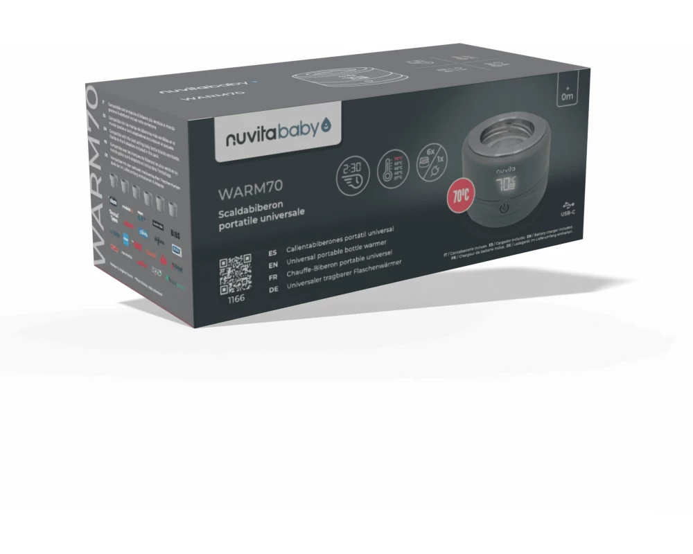 Nuvita Warm70 Tragbar universell Schwarz Kunststoff