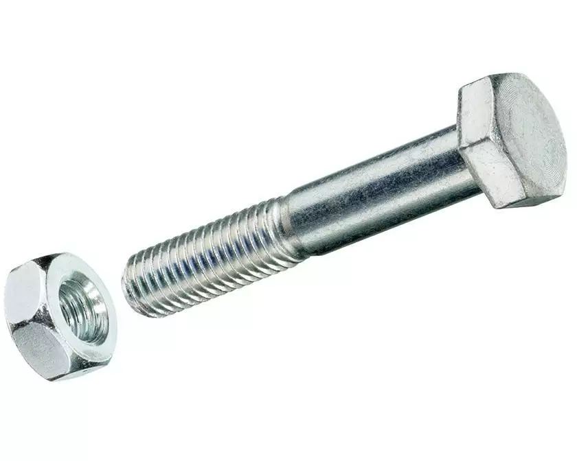 FTM Sechskantschrauben M 6 x 100 mm mit Muttern Stahl, 4 Stück