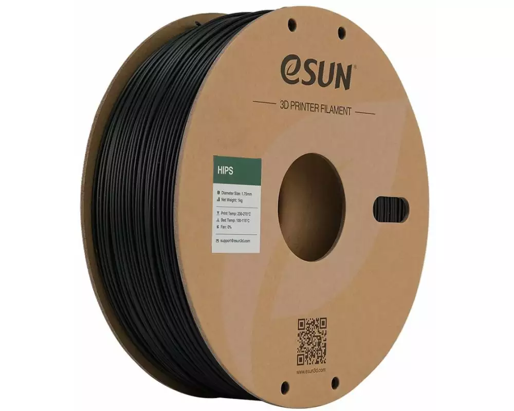 eSun Filament HIPS Schwarz 1.75 mm 1 kg