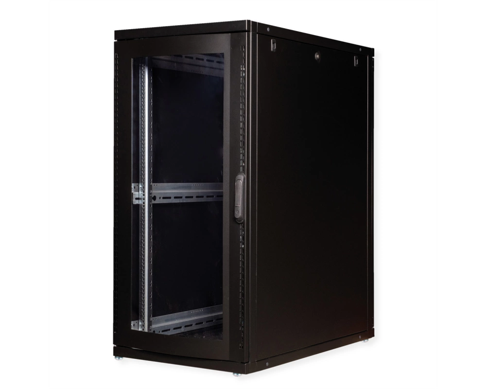 ROLINE 19-Zoll Serverschrank Pro 26 HE, 600x1000 BxT schwarz Plexiglas