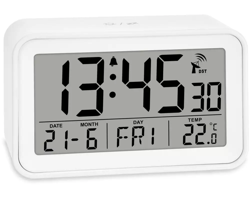 ADE Funkwecker digital Weiss