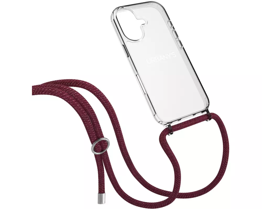 Urbany's Necklace Case RED WINE iPhone 17 Silber Ring