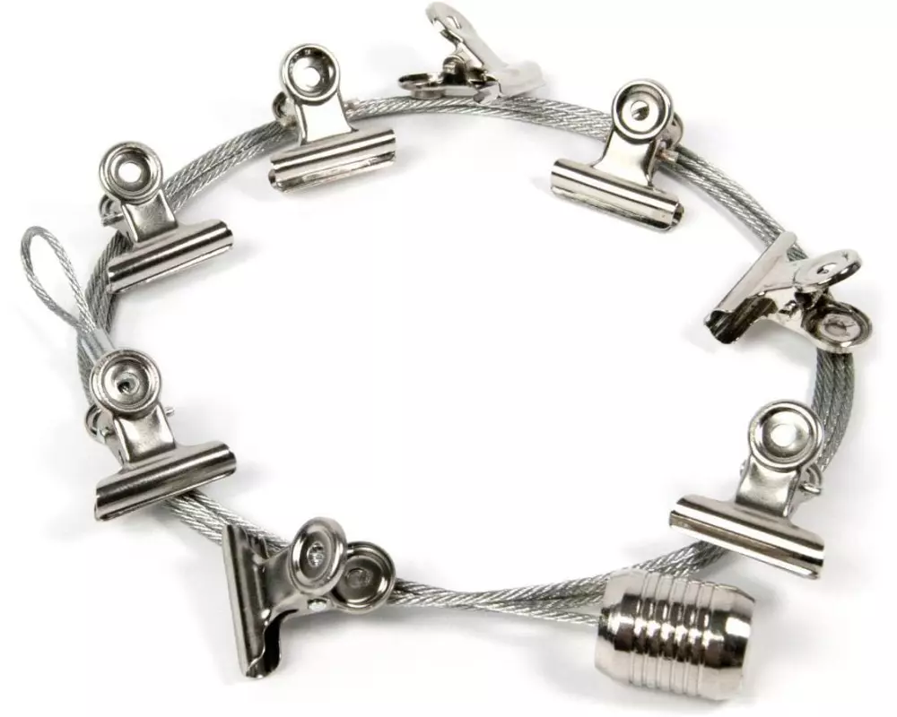 Trendform Fotoleine mit Magneten Clips Silber, 1 Stück