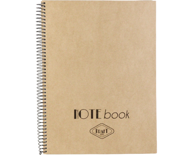 ANCOR Spiralbuch Hardcover A4 114799 Kraft, liniert 80 Blatt