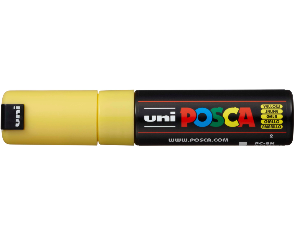 UNI-BALL Posca Marker 8mm PC-8K YELLOW gelb, Keilspitze