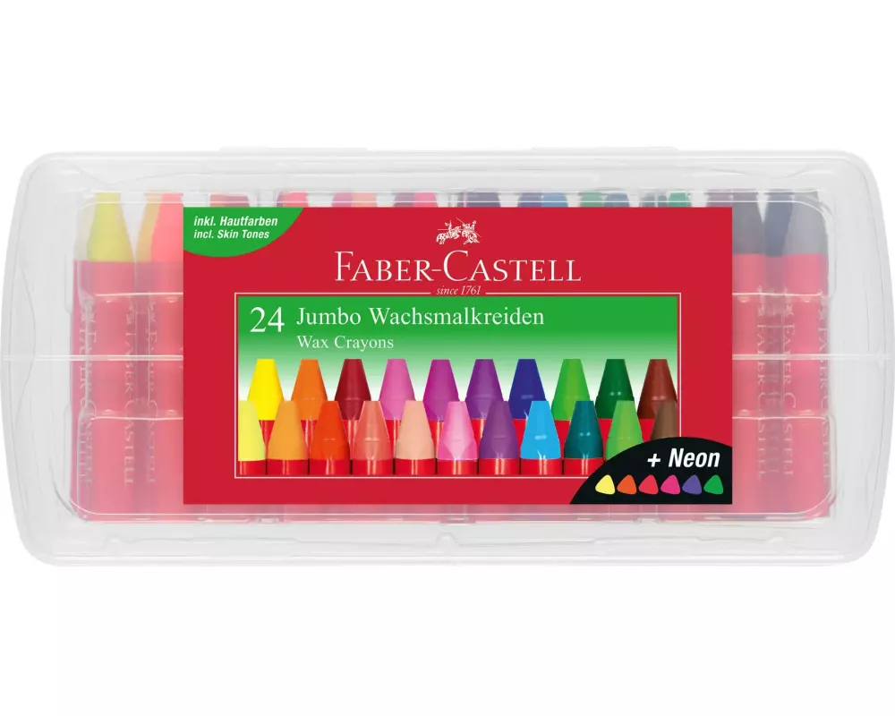 Faber-Castell Wachsmalstifte Jumbo 24-teilig