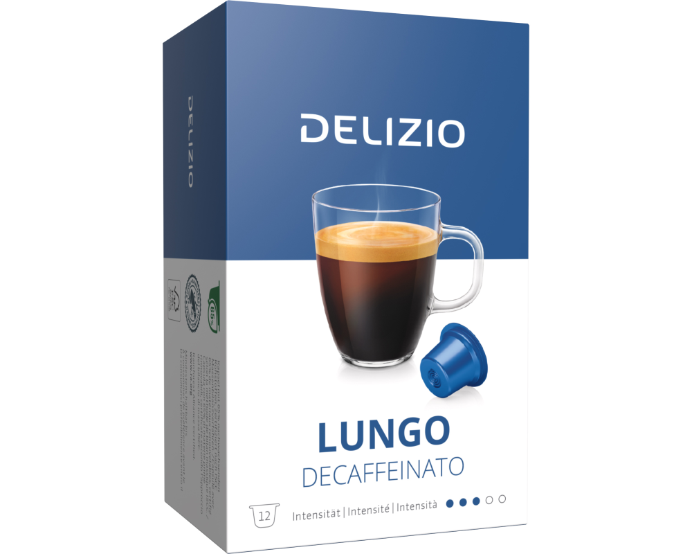 DELIZIO Kaffeekapseln 2001097 Lungo Decaffeinato 12 Stück
