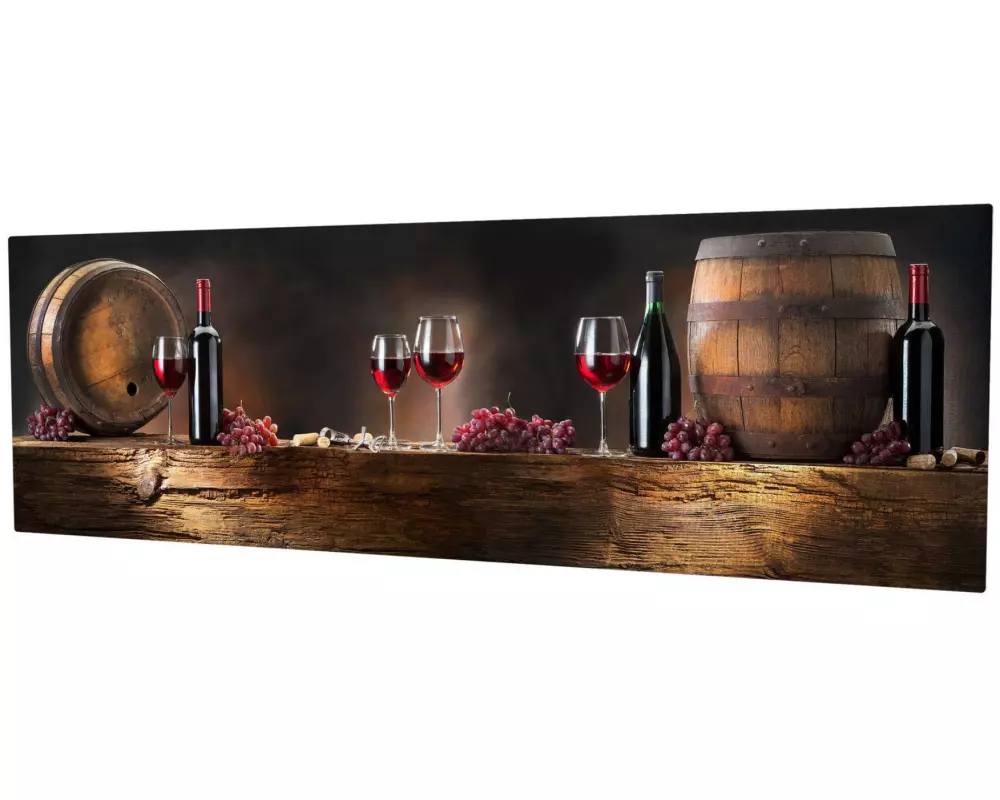 Wallxpert Bild Wein 30 x 80 cm