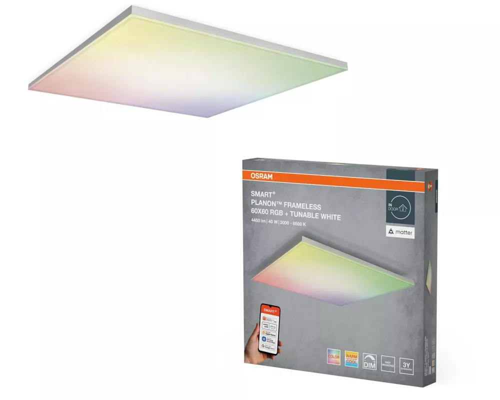 OSRAM LED-Panel SMART+ Matter Frameless Square 600 x 600 mm, RGBW